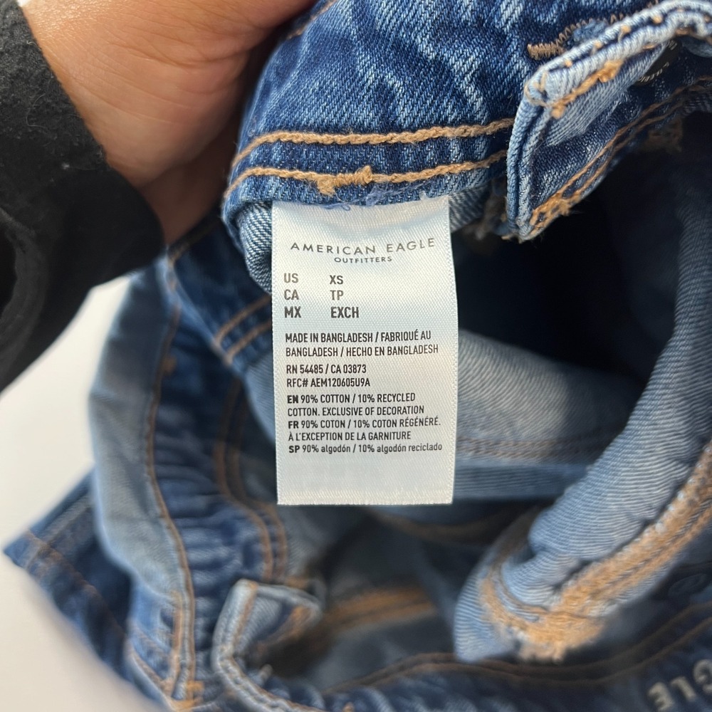 American Eagle Outfitters Real Good Cargo Overall Dress Womens XS‎ Blue Denim - Picture 11 of 15